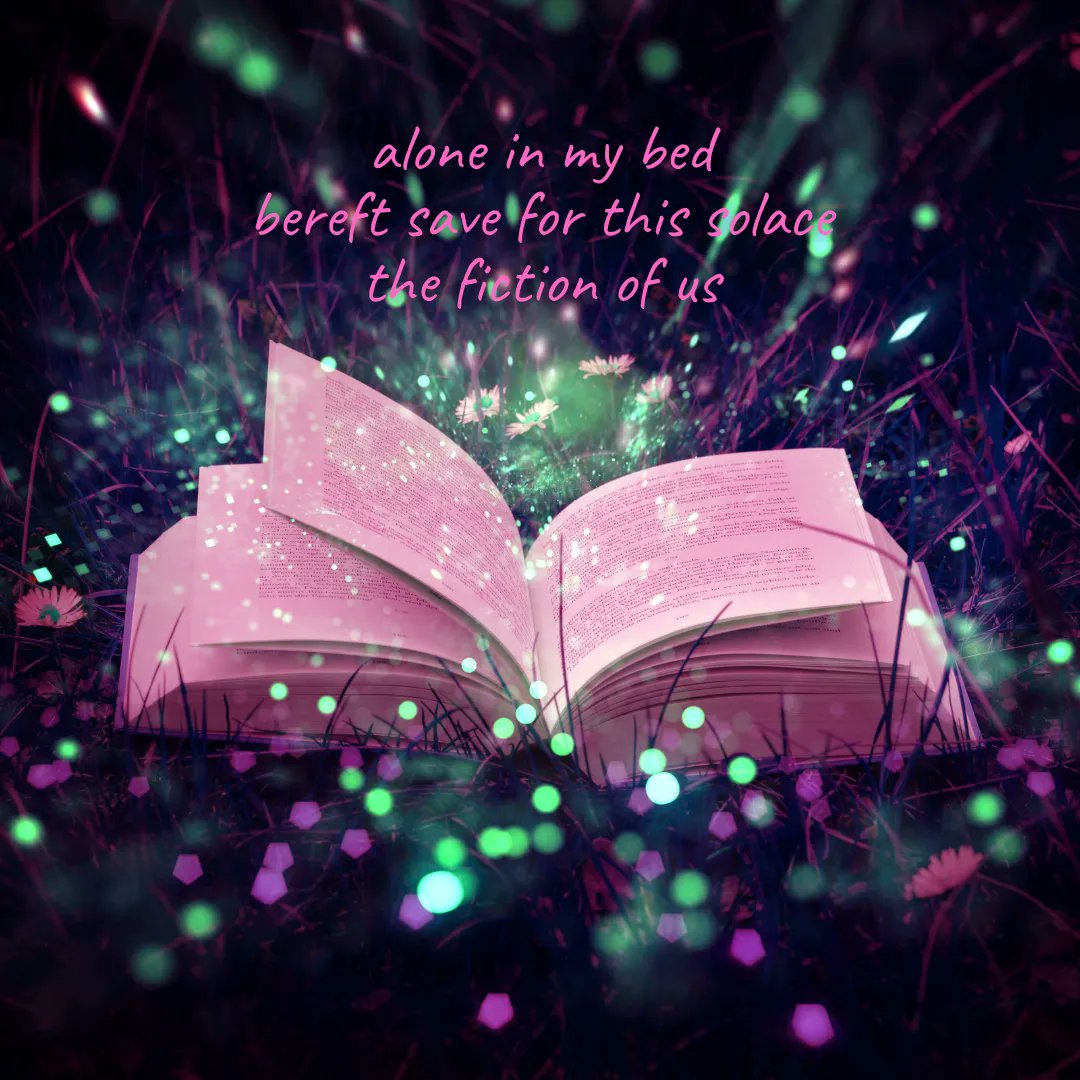 thepixabaypoet's tweet photo. alone in my bed
bereft save for this solace
the fiction of us

Image by Yuri_B (https://t.co/oyaynWddN1) from Pixabay

#dailyhaiku #dailypoem #haiku #madewithpixabay #poem #poetry #poetrycommunity #rtitbot #writer #writerslift #writing #writingcommunity https://t.co/B3VuL9V5rq