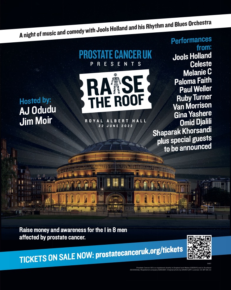 I'll be joining my brilliant friend #JoolsHolland and some amazing guests, on 22 June 2022 for an unforgettable evening of music and comedy at the iconic Royal Albert Hall.

Get involved and support the 1 in 8 men affected by prostate cancer.

Get tickets: bit.ly/3Mghx3n