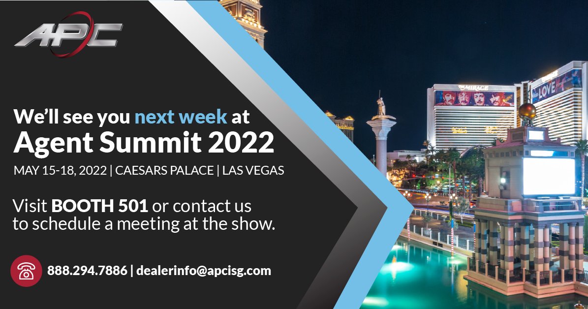 APCISG's tweet photo. Agent Summit is next week and the weather is looking great in Las Vegas! Be sure to visit us at Booth 501.  #apcisg #fandi #agentsummit #agentsummit2022 https://t.co/4IwSPEKJ1p