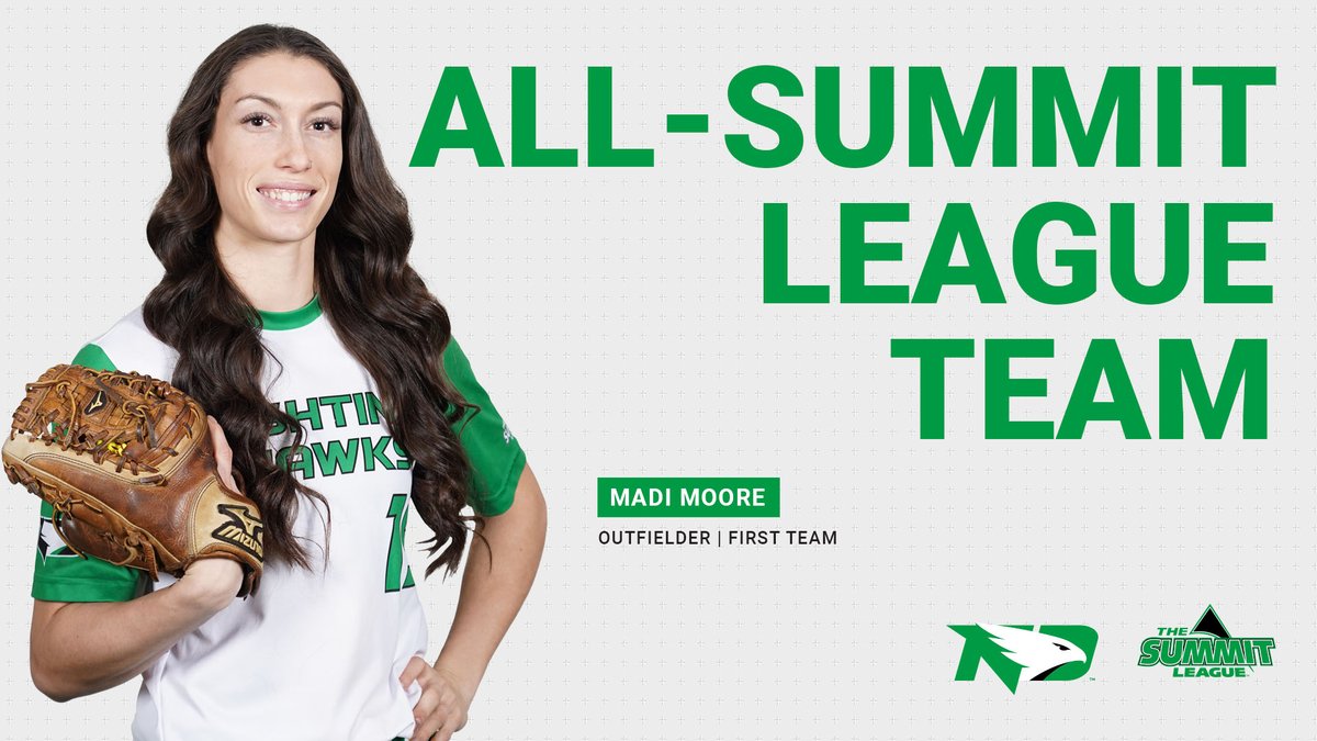 UNDsoftball's tweet photo. 𝓕𝓲𝓻𝓼𝓽 𝓣𝓮𝓪𝓶 𝓐𝓵𝓵-𝓢𝓾𝓶𝓶𝓲𝓽 𝓛𝓮𝓪𝓰𝓾𝓮

🙌 MADI MOORE 🙌

Tied two UND individual records in the win over the Bison! 
✅ Most runs in a game with four
✅ Most hits in a game by going five-for-five

#UNDproud | #LGH 

RELEASE: https://t.co/J4nhuqDT1I https://t.co/D4J0m4Ir8v