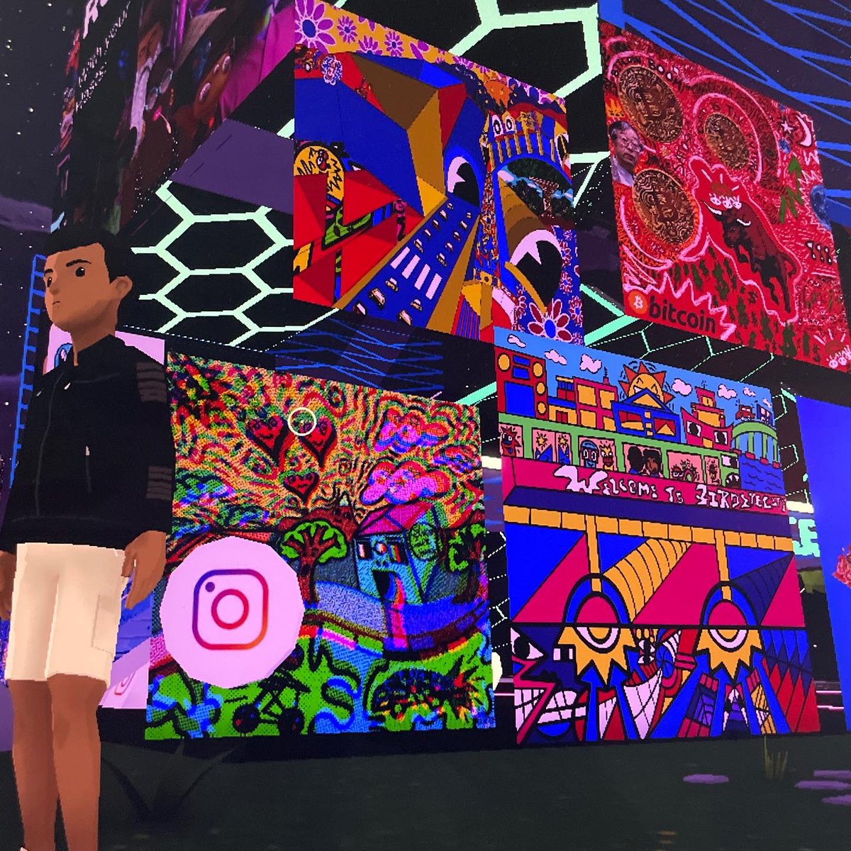 minnetDAO's tweet photo. The metaverse expands the reach of artists, especially those with digital art. We were able to host 5 artists in the metaverse. One of these artists (@StudioMoonSis) had work in-person and in the metaverse 🔥 https://t.co/OW2IFRLFtx