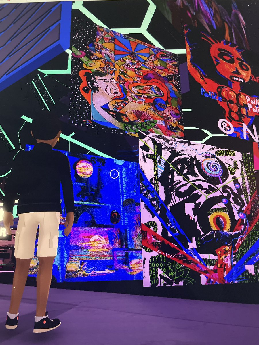 minnetDAO's tweet photo. The metaverse expands the reach of artists, especially those with digital art. We were able to host 5 artists in the metaverse. One of these artists (@StudioMoonSis) had work in-person and in the metaverse 🔥 https://t.co/OW2IFRLFtx