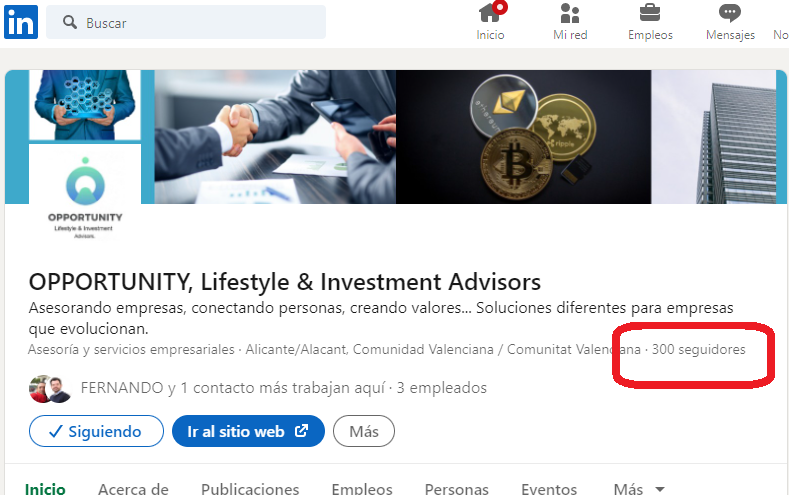 OPPORTUNITY_ALC's tweet photo. #300seguidores  en #LinkedIn 
https://t.co/gtJDcpVpxI
En @Opportunity_ALC ofrecemos #Soluciones diferentes para #empresas que evolucionan conectando #personas, creando #valores  
#Inversión #Followers #Cripto #Criptomonedas #Metaverso #Advisors #Asset #Alicante #ALIA  #Investment https://t.co/tIszv6EPEi