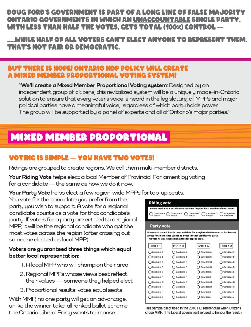 VoterEquality's tweet photo. And the back! #onpoli #ondp #ndp #prorep !! https://t.co/8XgEaPU2LE