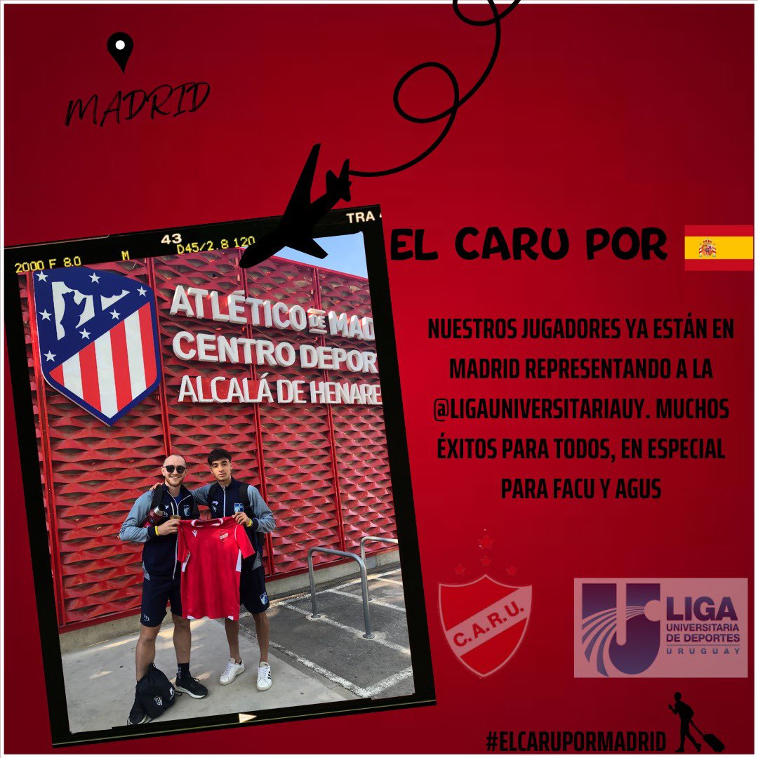 Rentistas_U's tweet photo. •𝐄𝐥 𝐂𝐀𝐑𝐔 𝐛𝐢𝐞𝐧 𝐫𝐞𝐩𝐫𝐞𝐬𝐞𝐧𝐭𝐚𝐝𝐨 🇪🇸⚽️

Agustin y Facundo ya están en Madrid con la selección Sub 20 de la @LUD_Oficial 

Éxitos para todos en esta gran experiencia ❤️❤️

#Masqueunclubunafamilia
#ElcaruporMadrid 🐞 https://t.co/J0BjztjddI