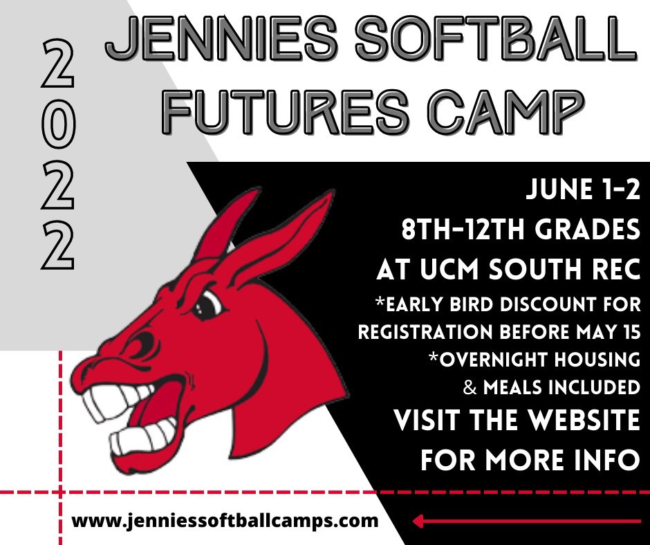 🚨5 DAYS LEFT FOR EARLY BIRDS🚨
Only 5 days left to sign up for our Futures Camp &amp; get the early bird discount! Don’t miss out on this opportunity to show your skills &amp; work w/ the coaching staff and current Jens! 🖤 Register at the link. 

*Spots Limited*
jenniessoftballcamps.com