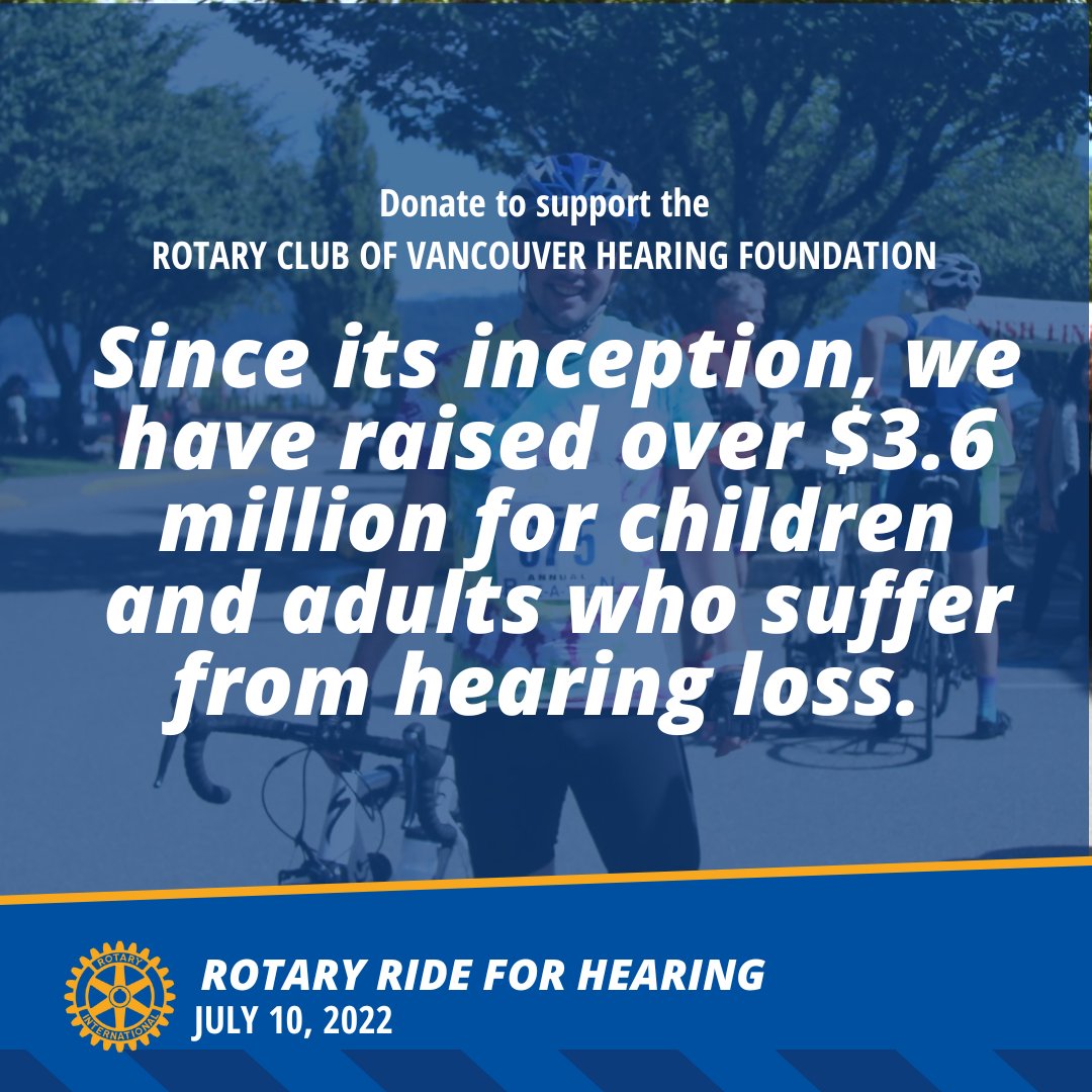 The 37th Annual Ride for Hearing is an annual fundraising event in support of the Deaf and Hard of Hearing in British Columbia. 
 
Click the link in our bio to register, sponsor, or donate today!