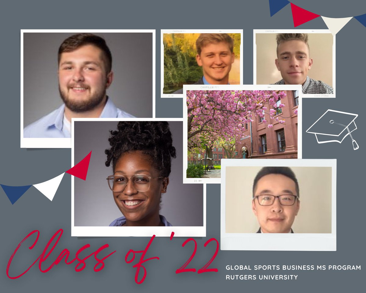RUGlobalSports's tweet photo. Throw your 🎓 in the air for @RutgersU Global #SportsBiz MS Program Grads Xiao He, Nicholas Jimenez, Aubri McKoy, Kyle Muller and Daniel Newton. This FAB FIVE is set to take the sportsworld NEXT LEVEL. 👑🌎 #GSBfam #Classof2022  #GradSchool @RutgersSGS @RutgersSAS @rutgersalumni https://t.co/kTBz4KP9hS