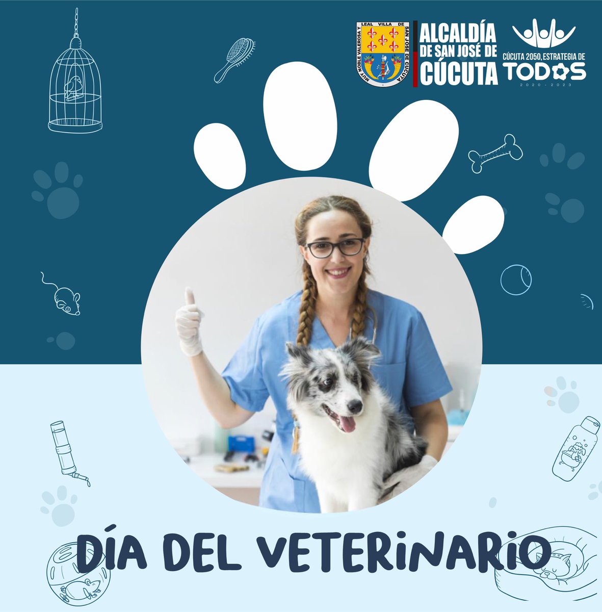 AlcaldiaCucuta's tweet photo. Reconocemos a quienes dedican su experticia y amor al cuidado de la salud de los animales en nuestra ciudad. Su labor permite que sigamos construyendo una sociedad que respeta las #OtrasFormasDeVida https://t.co/EoEnyQA8Cn