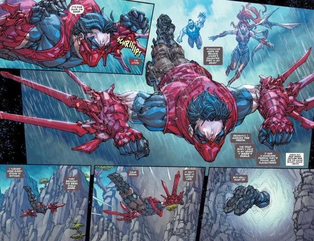 SmethingCentral's tweet photo. Why did they give Red Hood a magic jump when he has these bad boys?  #GothamKnights 

Give him rocket boots if he needs help staying in the air. https://t.co/FEpgvvP0ox