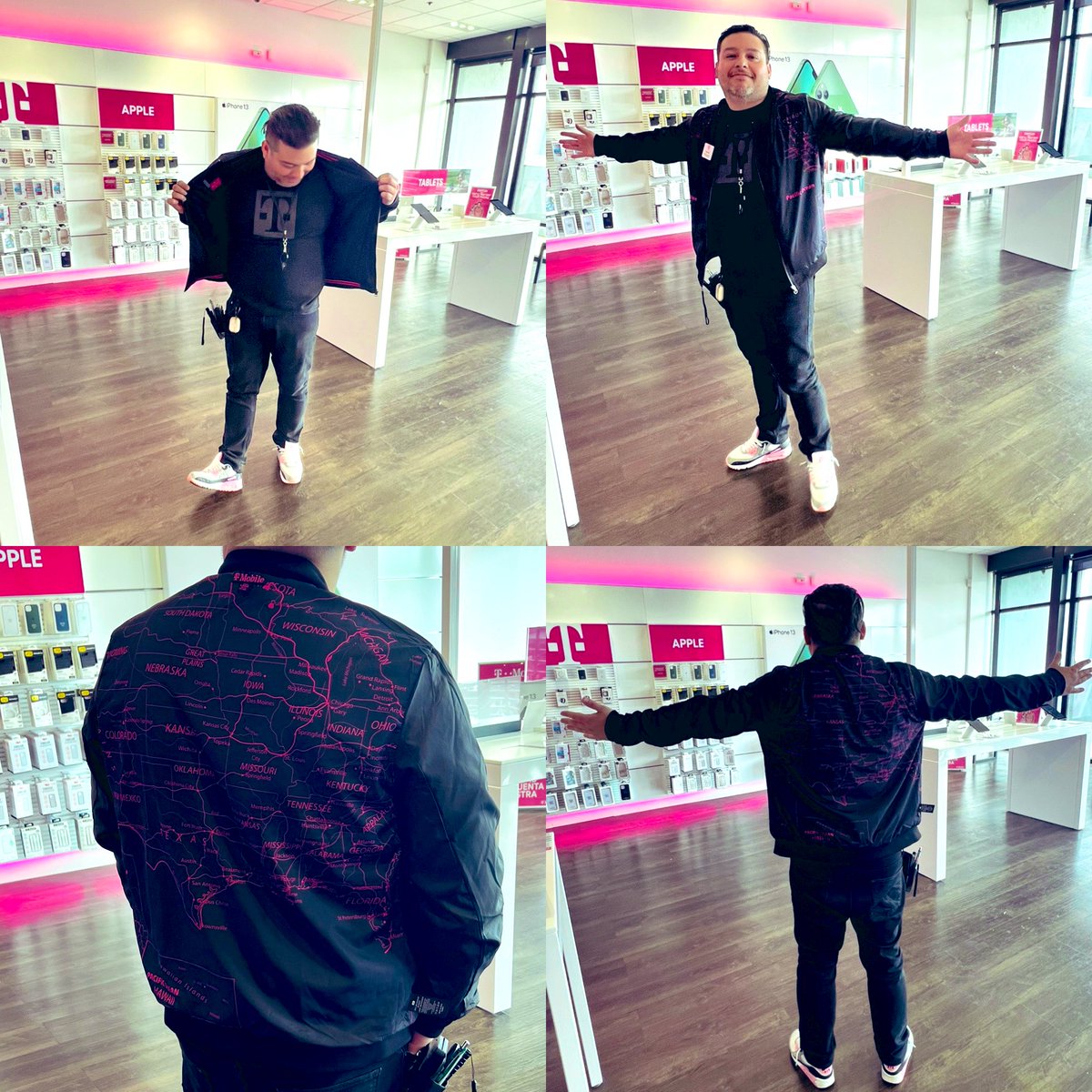 JovCryptoPlug's tweet photo. Wait the jacket isn’t reversible? Love this jacket @TMobileGear @TMobile #Tmobile #MagentaGear #BeMgenta #NEEmpire #JerseyStrong #TheWestWing💸 https://t.co/E2DePDhM5M