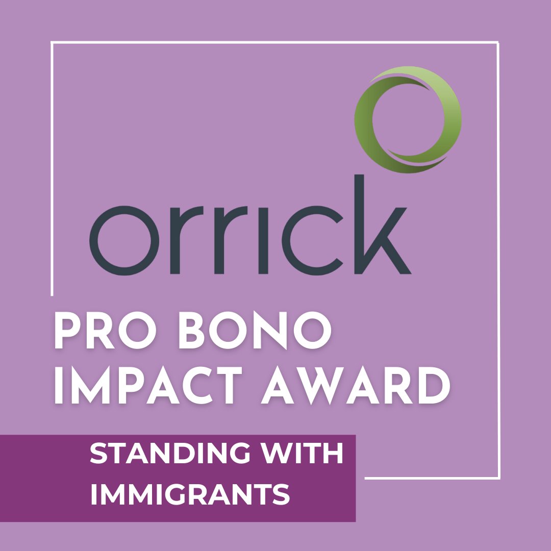 Ayuda_DMV's tweet photo. 📢  Join us in congratulating our 2022 #StandingWithImmigrants Pro Bono #award winners. 📢 @Orrick for the #Impact #Award &amp; Jill Flack for the #Service #Award. #SWI2022 #StandingwithImmigrants  #dccharity #dccharityevents #NoImmigrantIsIllegal  #love #immigration https://t.co/yTECvluZrk