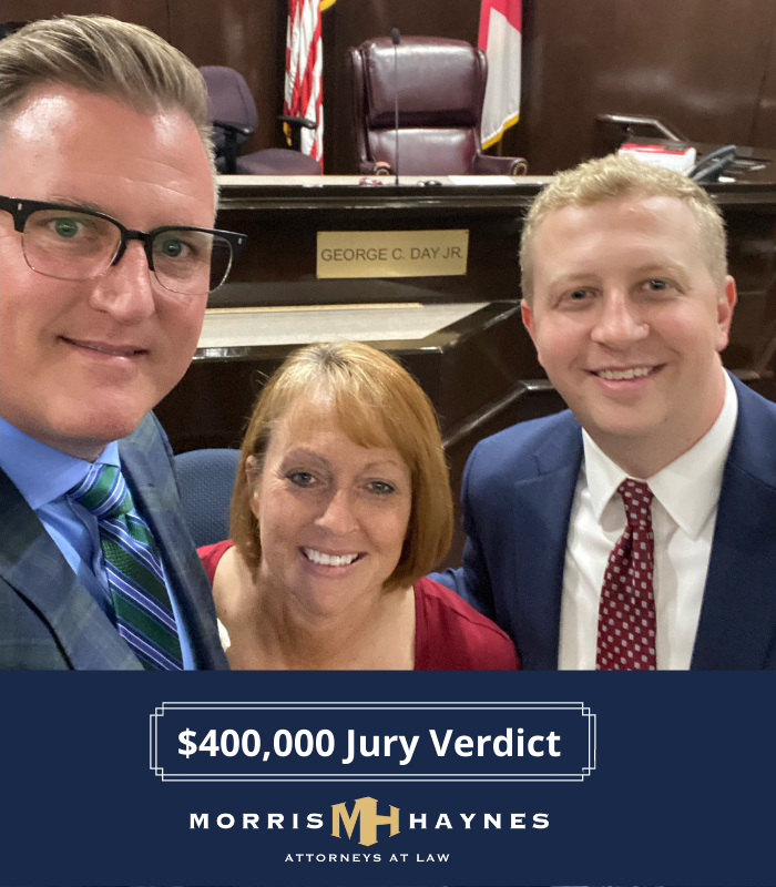 MorrisHaynesLaw's tweet photo. Denise was injured in a crash on 10/17/17-- she was hit almost head on. She had to undergo two cervical spine surgeries and it took 28 months to recover, but her insurance only admitted that the first surgery was related. The jury found for the Plaintiff and awarded $400,000. https://t.co/p8LyZ02YlT