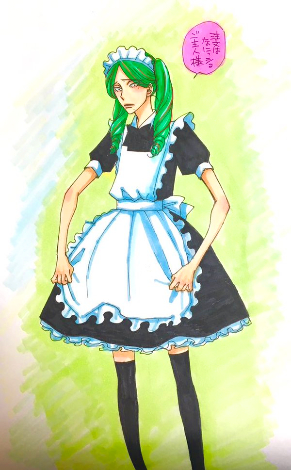 メイド巻ちゃん(+ホスト堂さん)も。二枚目はアナログ巻ちゃん 