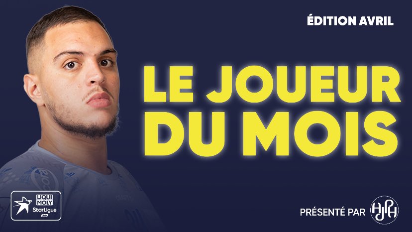 AJPHandball's tweet photo. Après une campagne électorale survoltée, c’est finalement @Sam_Blhcn qui remporte l’élection du joueur du mois 🔥

💪🏽 Bravo au gardien de @USDKDunkerque 

🤝 @LNHofficiel https://t.co/4VMjxIAd15