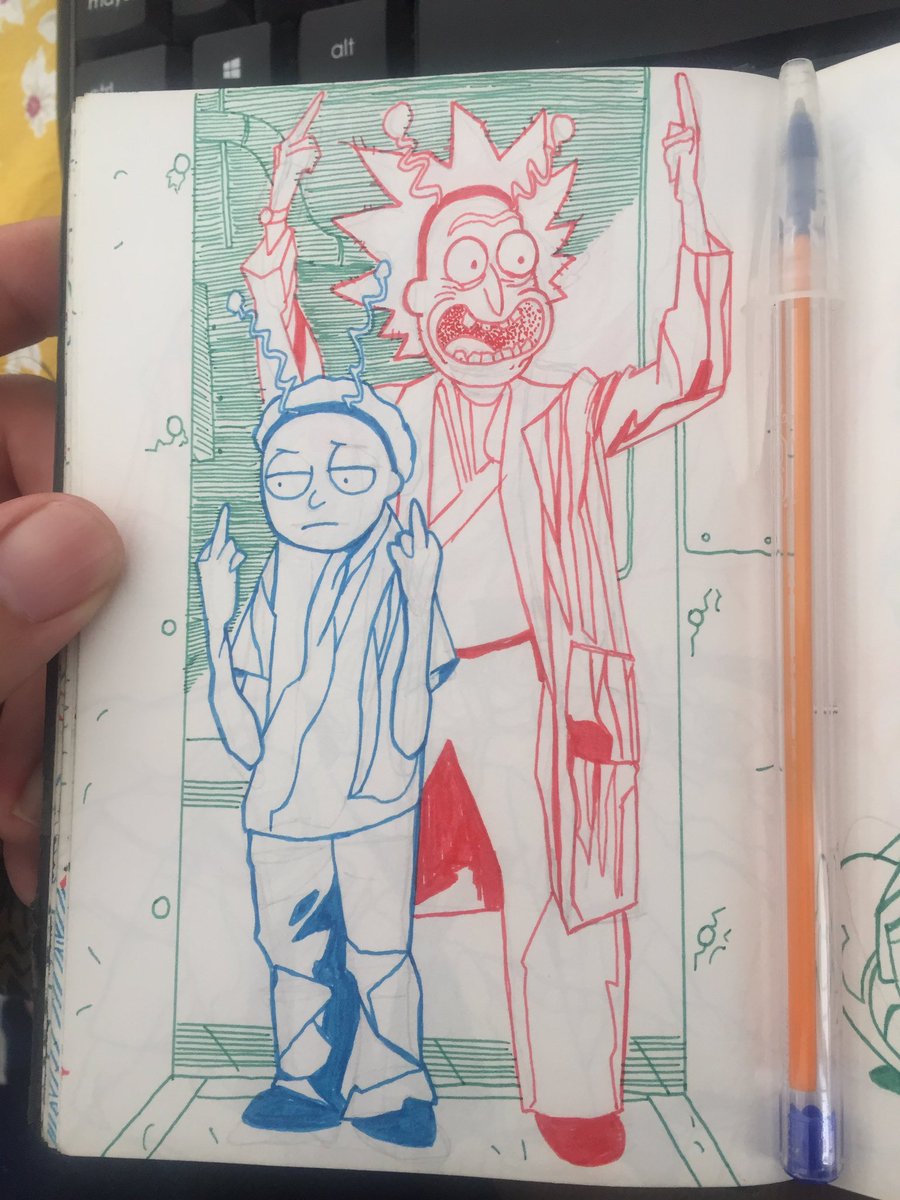elrobercomics's tweet photo. Peace among worlds #art #illustration #RickandMorty https://t.co/CTrE12rZMq