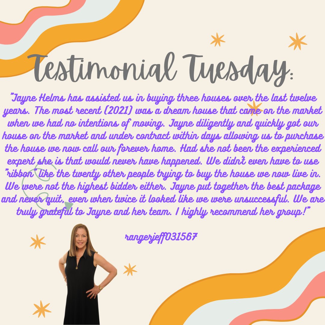 jaynehelms's tweet photo. Just wanted to share a quick testimony. I can help you find your dream home too! #realestateagent #homesweethome #icanhelp #buywithme #sellwithme https://t.co/fQmmlge6WO