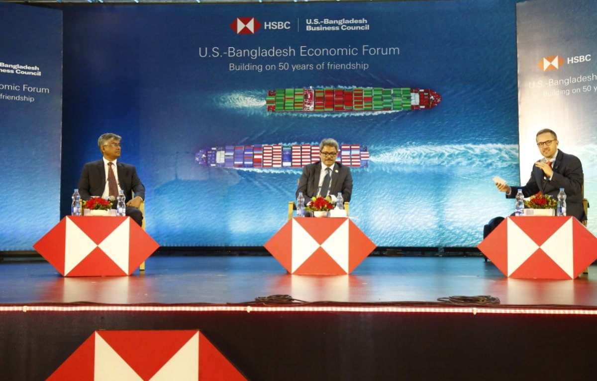 USBanglaTrade's tweet image. @HSBC Bangladesh hosts US Bangladesh Economic Forum to develop stronger economic ties between USA and Bangladesh.

#USBD50
#USBBC
#USBDPartnerdhip