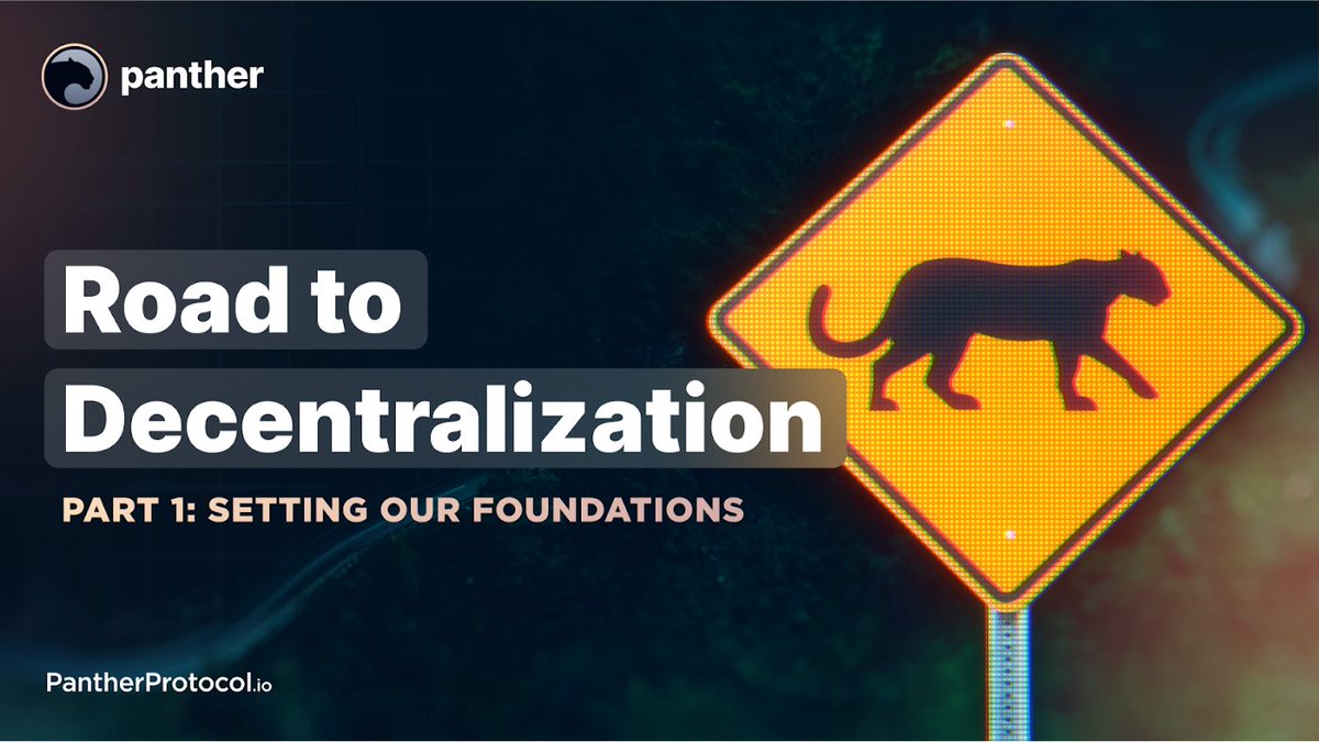 ZKPanther's tweet photo. From the early days of our protocol, we have thought hard and often about how to progressively decentralize.

Decentralization is a choice you make every day, and Panther often has to find or create ways to achieve this.

Learn about our unique approach:
https://t.co/au12MALcqi https://t.co/YLwOIE6xeV