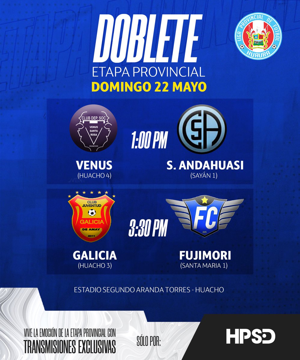 RealFujimori's tweet photo. #EtapaProvincial |  🔥
Este domingo 22 de mayo  03:30 PM arranca la #EtapaProvincial de Huaura, iniciamos la COPA PERU de visita enfrentando a nuestro similar GALICIA de AMAY en el estadio 'Segundo Aranda Torres' de Huacho
✅ Juventud Galicia DE Amay vs Real Juventud Fujimori FC https://t.co/OKNsK8UlUD