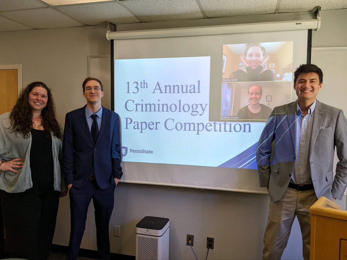 It was great to hear about the amazing work by our <a href="/PSUSocCrim/">Penn State Sociology & Criminology</a> Criminology grad students at our 13th Annual Paper Competition presentations! Congrats again to our winners!