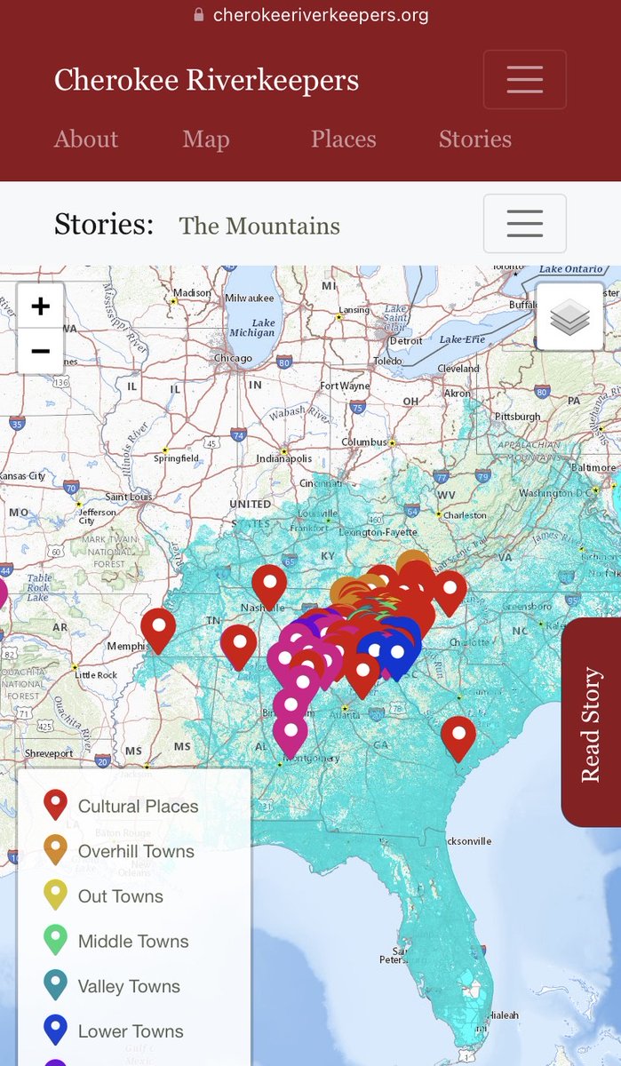 Check out this website listener Dr. Gregory Smithers shared with us cherokeeriverkeepers.org
Part of an ongoing effort to decolonize maps of the United States, the Cherokee Riverkeepers site includes an interactive map of cultural places, over hill towns, and more. #TellicoDam