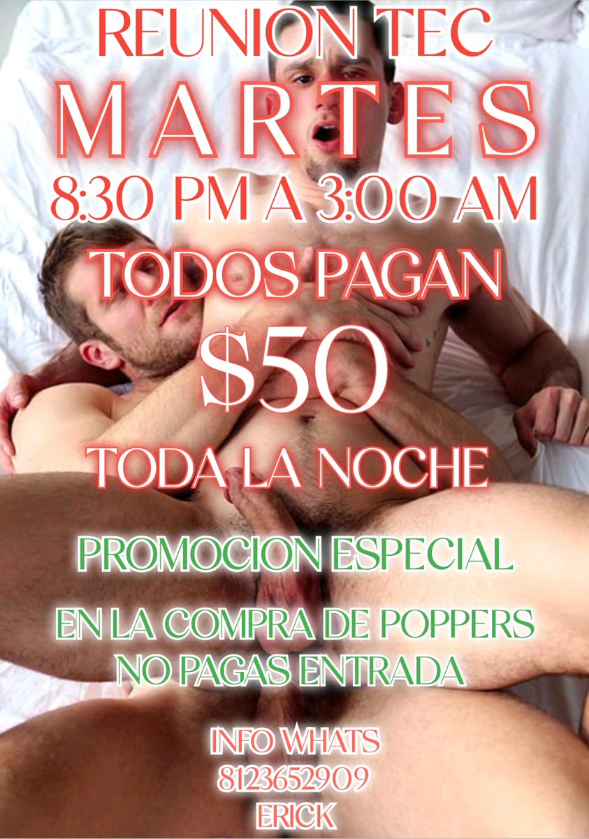 TecReunion's tweet photo. Hoy martes los esperamos en Reunión Tec 🍆💦💦💦
@Armandomtyskate @Masajesmtydomi @lecherosmty @elputeromty @Cruising11Regio @cruisingvip1 @CrRegiolandiaM @cruising_tec @CruisingCumbre @CruisingMTYpte @CruisingMTYpte @expuestomty @EncuentroGayMty https://t.co/53x4IAMAoA