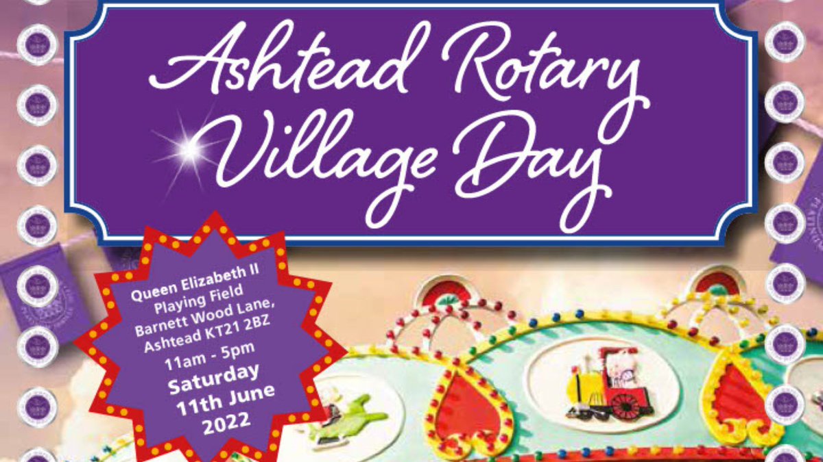 AshteadRotary (@ashteadrotary) on Twitter photo Ashtead Rotary Village Day last stall pitches remaining for the event on Saturday 11th June. Local charities, businesses and hobby/interest groups are all welcome. 90 fantastic organisations booked in so far! Why not come along and join the fun? Email avdstalls@gmail.com Ashtead Rotary Village Day last stall pitches remaining for the event on Saturday 11th June. Local charities, businesses and hobby/interest groups are all welcome. 90 fantastic organisations booked in so far! Why not come along and join the fun? Email avdstalls@gmail.com