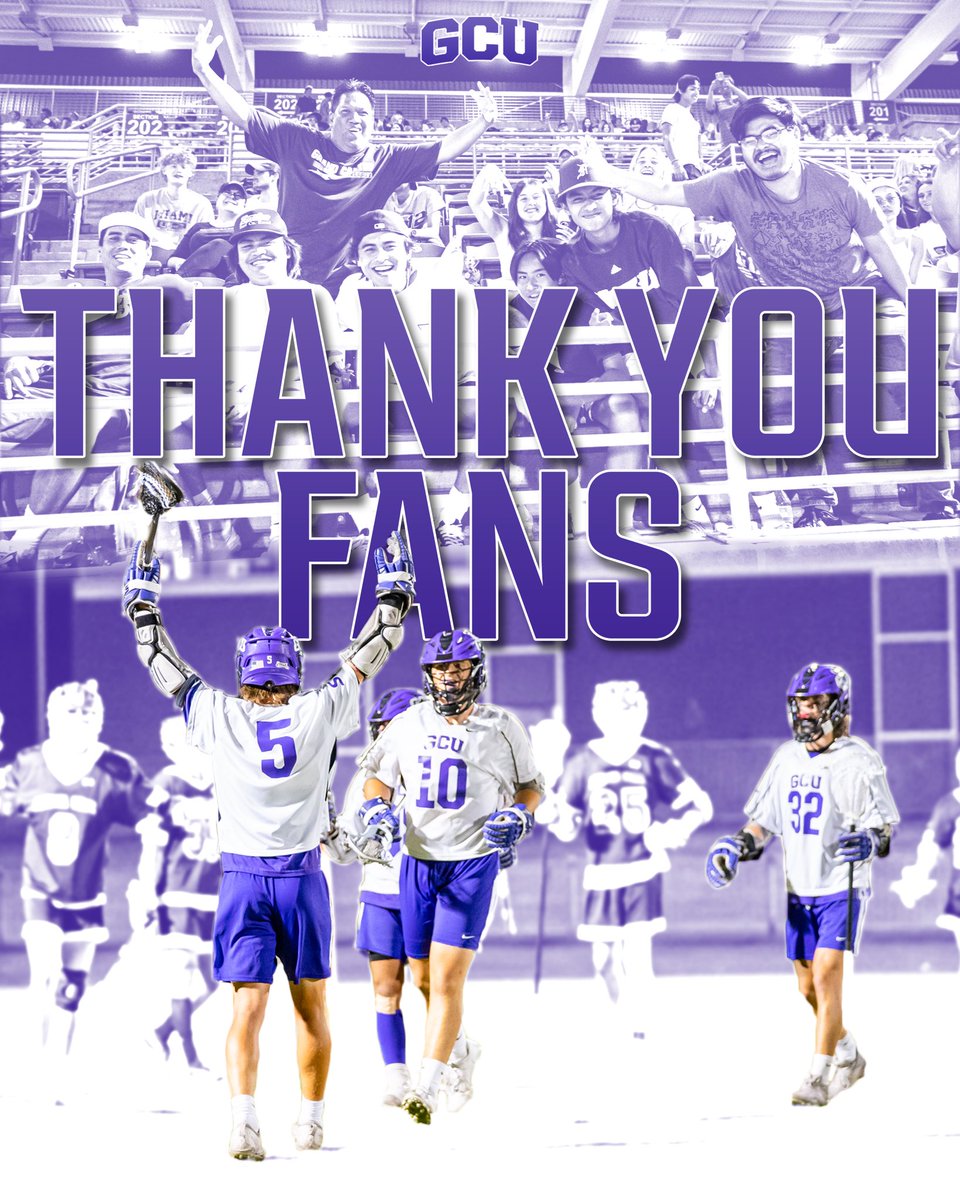GCUlacrosse's tweet photo. Thank you to the best fan base in the MCLA for a great season! π
Weβll be back π
#GCUBuilt // #LopesUp https://t.co/spdEB3yb29