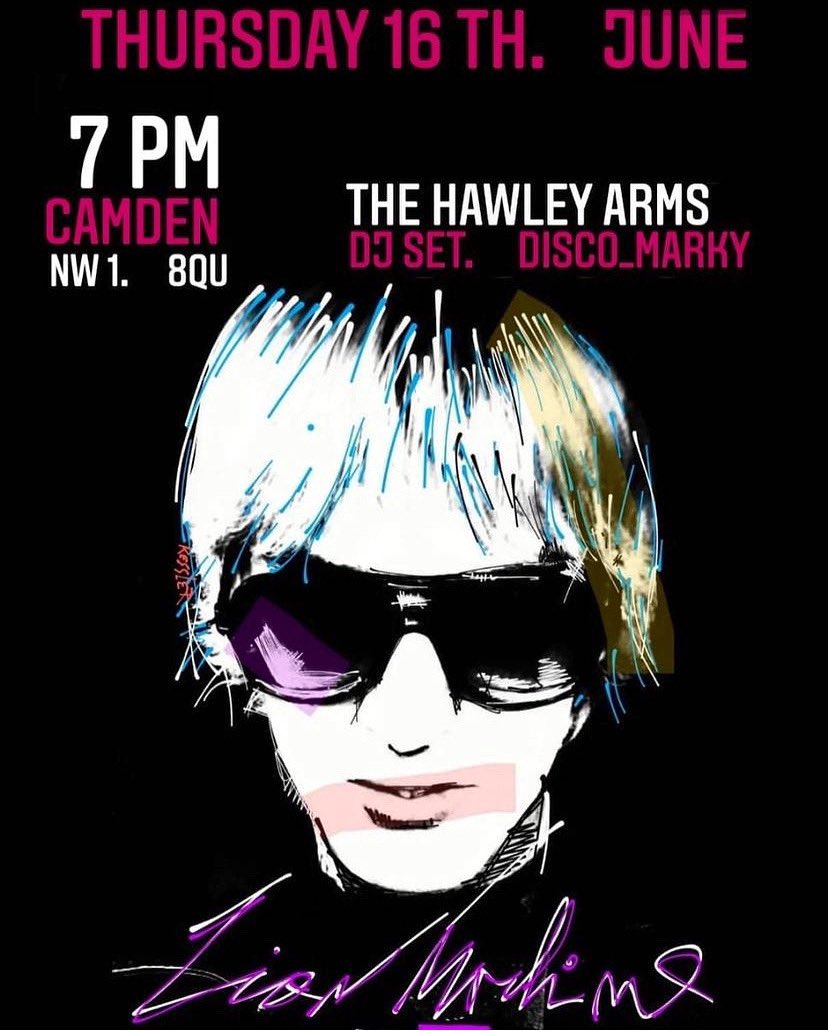 LionMachine23's tweet photo. Live @hawley_arms 16th June! Get down early for DJ set by Disco_Marky..
#livemusic #london #camden #ComingSoon #rocknroll #lionmachine23 #Live #art https://t.co/62OJwEQvE7