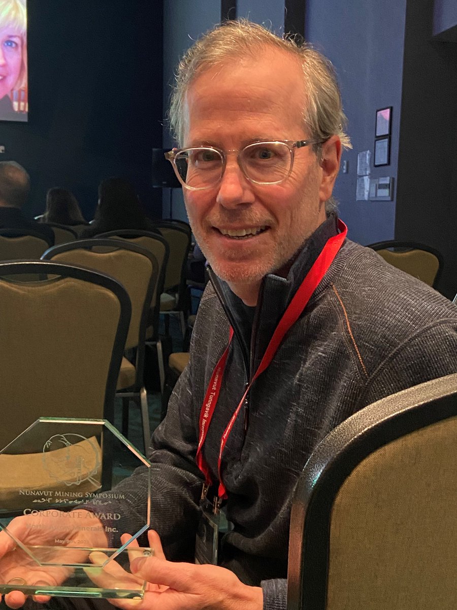 NARminerals's tweet photo. Last night at the Nunavut Mining Symposium, Ken Armstrong &amp; NAR won the Corporate Award (!) to recognize the contributions made, in 2021 to the economic &amp; social development of #Naujaat &amp; the lengths the team went to, to conduct our program safely during the pandemic #NuMS2022 https://t.co/AKv5zUTzcm