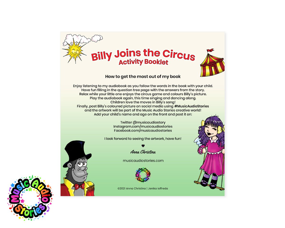 musicaudiostory's tweet photo. Excited to share the latest addition to our #etsy shop: Billy Joins the Circus Activity Booklet add-on | Digital | Printable | Use with the music audiobook, picture book or ebook https://t.co/3T6EjJXF48 #activitybooklet #interactive #activitiesbooklet #fun #printable https://t.co/REHQGUbL1k