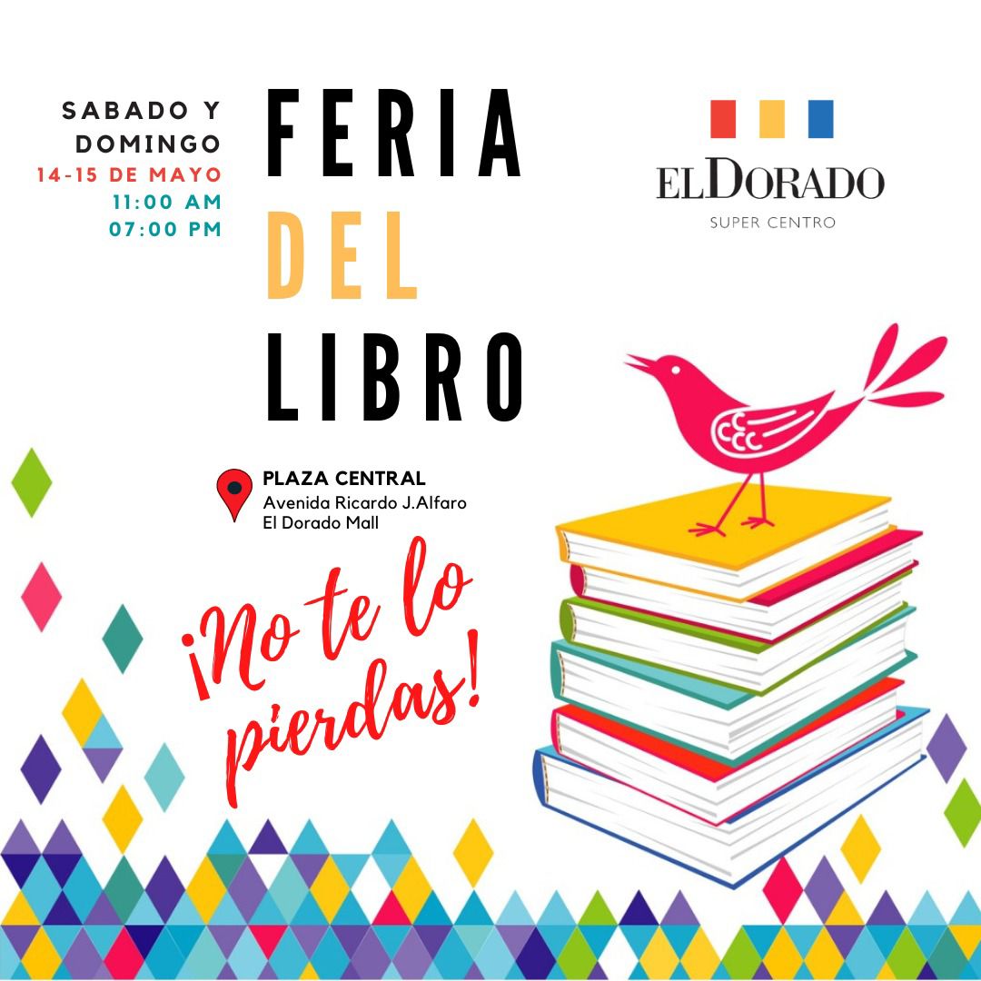 Granmorrison's tweet image. Feria del Libro en El Dorado Mall. 14 y 15 de mayo. Plaza central. 11am a 7pm. ¡No faltes!
