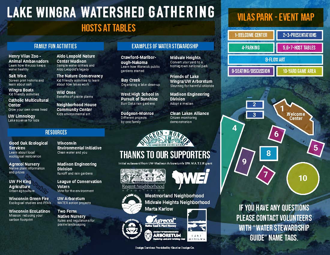 imes4wi's tweet photo. Join @weigogreener at Lake Wingra Watershed Gathering on Sat. May 21st at Vilas Park shelter. Featuring watershed presentations, family-friendly activities, and water stewardship practices for all to learn from! @WingraBoats @UWArboretum @cleanlakes #raingarden #cleanclearwaters https://t.co/Y8DpNf4dmC