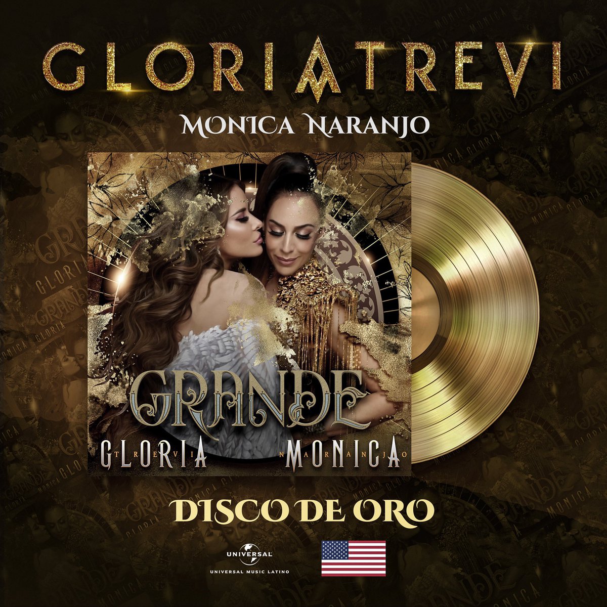 GloriaTrevi's tweet photo. Raza ustedes han hecho GRANDE este dueto con mi amada @MonicaNaranjo @UniversalMusica #GrandeDeOro #IslaDivina https://t.co/RRfZoLSHtB