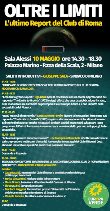 CsrEvent's tweet image. ICYMI #CsrAgenda just ended - May 10 in Milan

#ltg50 - Limits and Beyond: 50 y on from The #LimitstoGrowth, what did we learn and what’s next? - report launch "@ClubOfRome 
clubofrome.org/limits-to-grow… 
@europaverde_it @limites1972