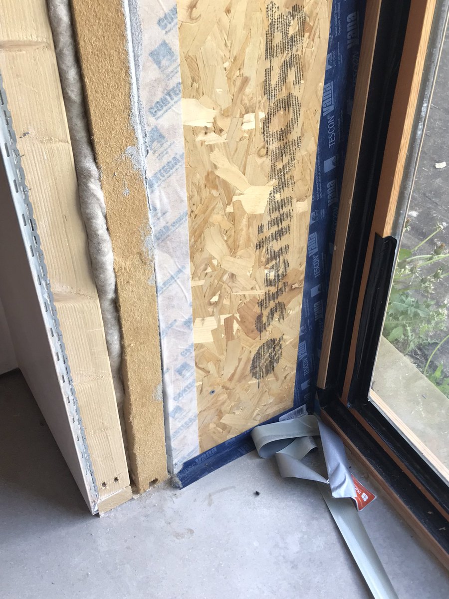 SummersonRob's tweet image. Airtight sealing and super insulated walls around windows and doors