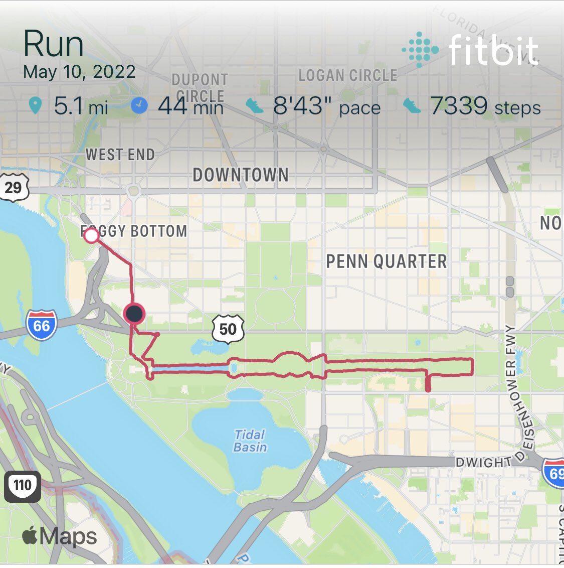 DKaplanDC's tweet photo. My friend Adam Ward would have been 35 today. 5.1 miles for him on this beautiful DC day. I try to honor him every day by being kind, and working incredibly hard. I miss him always. Live life well. Be #Adamlike https://t.co/1UNL2yTz8O