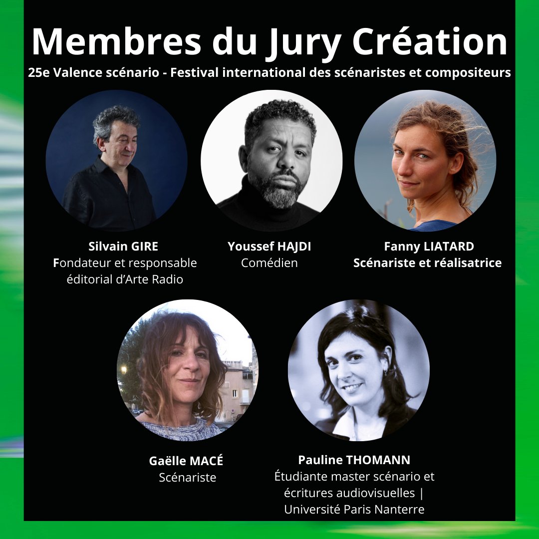 🟣 Le Jury Création 🟣 

Le Jury Création sera présidé par Sofiane Zermani (<a href="/Fianso/">Fianso / Sofiane Zermani</a>) ! 

Avec lui :
Silvain Gire <a href="/sgire/">Silvain Gire</a> <a href="/ARTE_Radio/">ARTE Radio</a> 
<a href="/YoussefHajdi/">Youssef Hajdi</a>
Fanny Liatard
Gaëlle Macé
Pauline Thomann (@uparisnanterre).

Découvrez leurs biographies et filmographies
👉 scenarioaulongcourt.com/festival/invit…