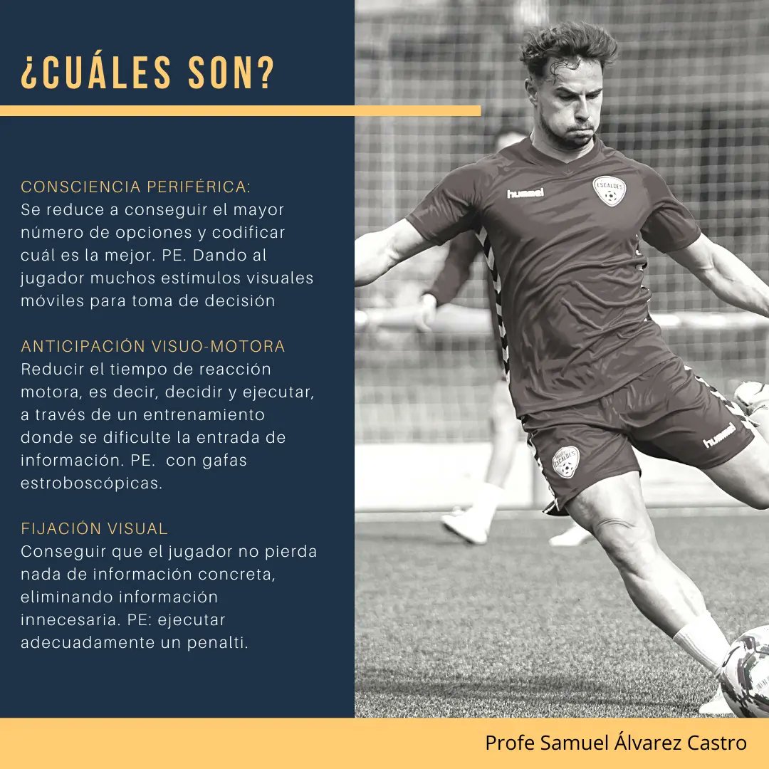 profesac's tweet photo. 🛠️En la última diapositiva se muestra un ejemplo práctico de como entrenar alguna de las habilidades que nos harán DECIDIR MEJOR Y MAS RÁPIDO!
#Fútbol #soccer #entrenamiento #deportedeequipo #decisiones #visualtraining #entrenamiento #preparaciónfísica #Psicología #coaching https://t.co/HgpSsorXm4