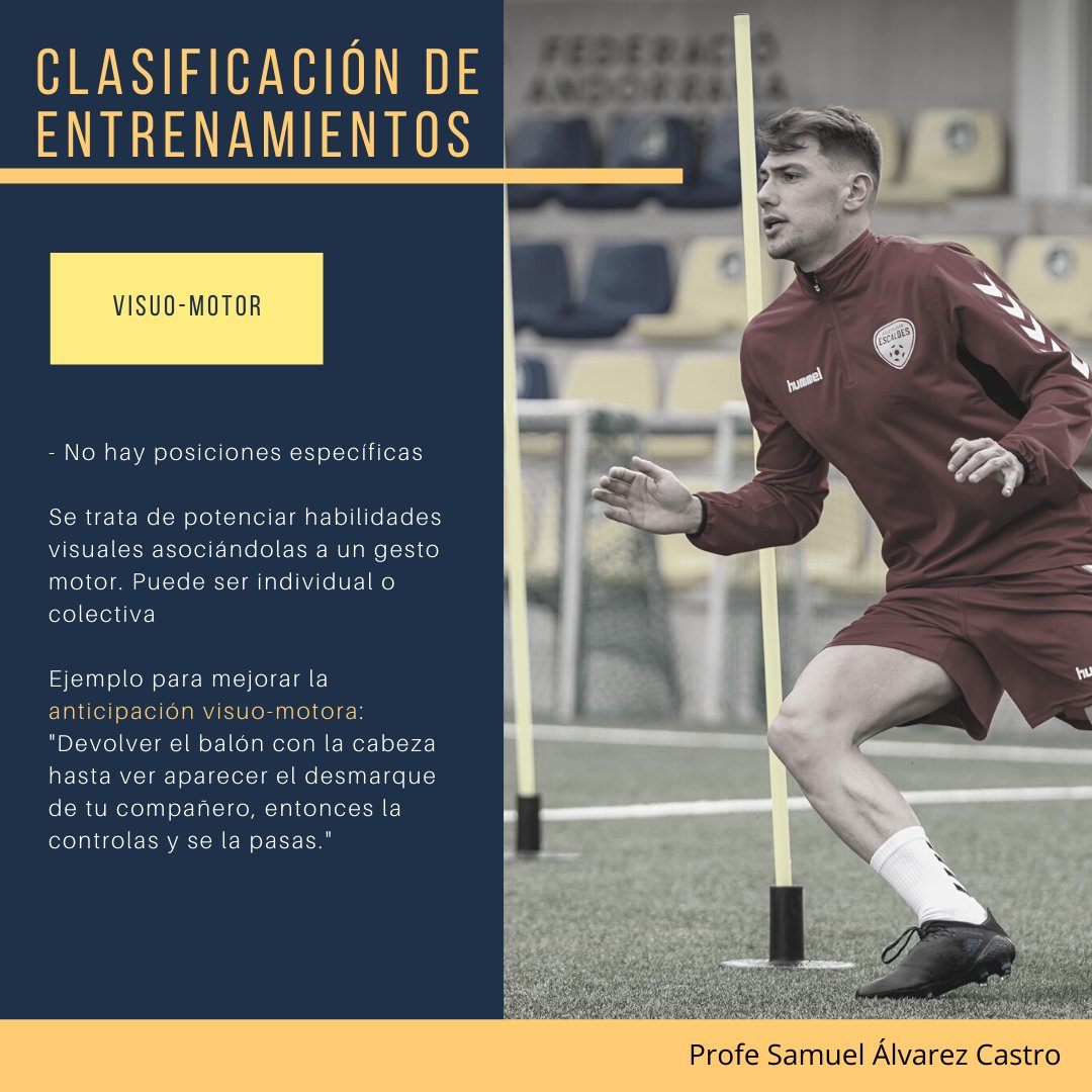 profesac's tweet photo. 🛠️En la última diapositiva se muestra un ejemplo práctico de como entrenar alguna de las habilidades que nos harán DECIDIR MEJOR Y MAS RÁPIDO!
#Fútbol #soccer #entrenamiento #deportedeequipo #decisiones #visualtraining #entrenamiento #preparaciónfísica #Psicología #coaching https://t.co/HgpSsorXm4