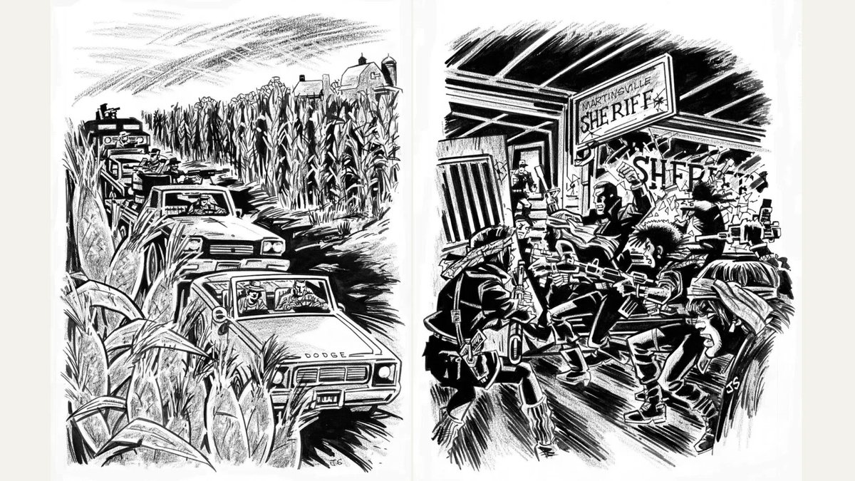 CCinephilia's tweet photo. A violent tale of revenge and a tender love story. Easy to enter and hard to define.

SLATE by Jerome Charyn, brilliantly illustrated by Joe Staton, is out today!

⬇⬇⬇

https://t.co/IqGVofZW5S https://t.co/BkuWVOem8k