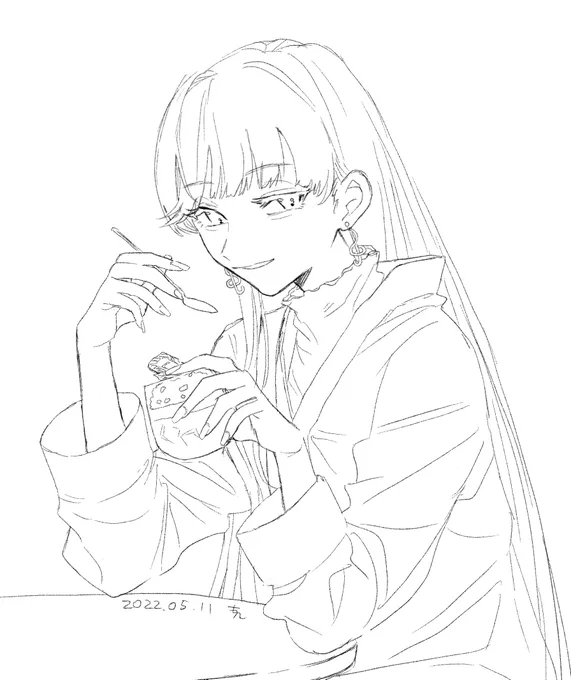 とりあえず線画!色は明日! #yong_art 