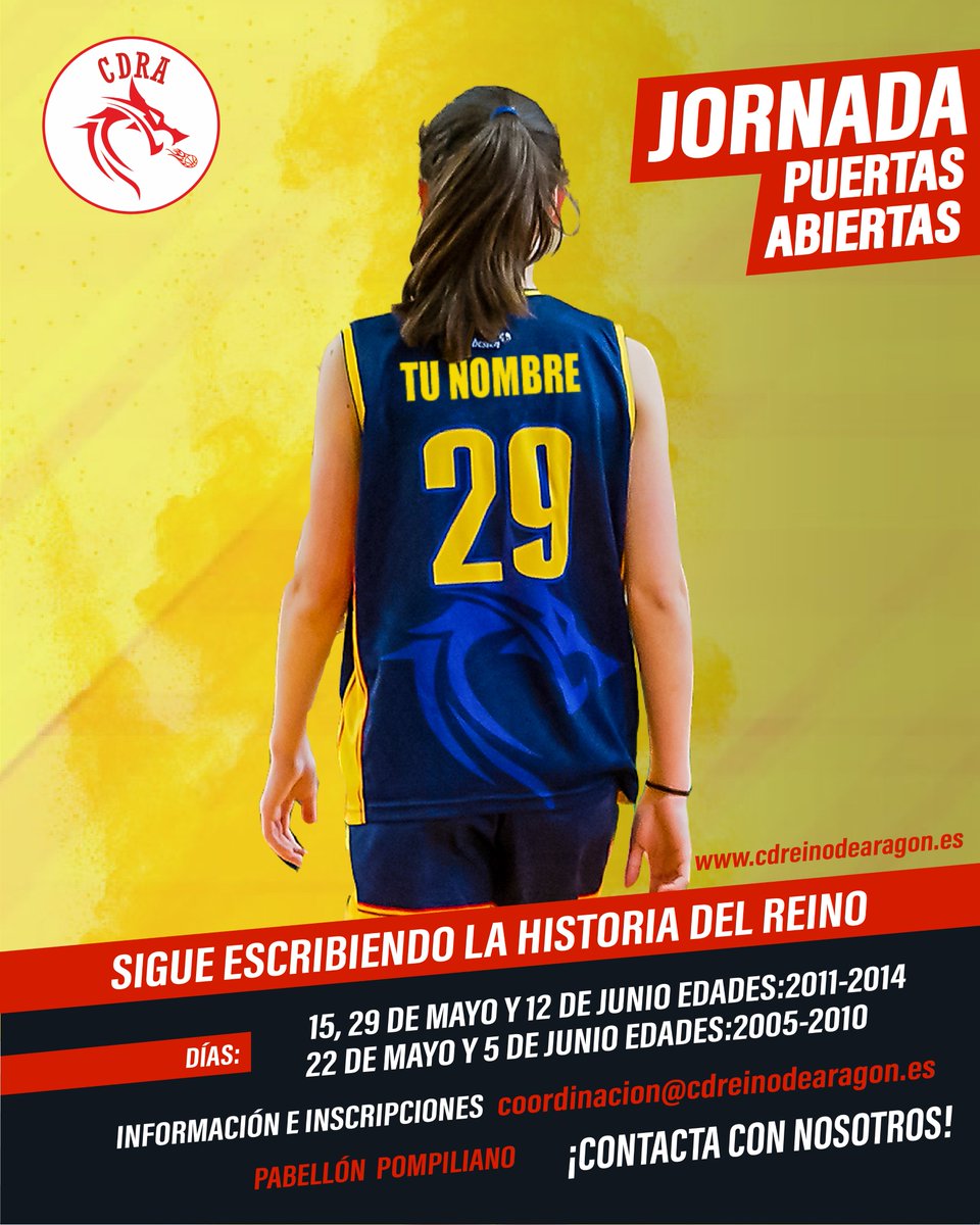 🐲 Nuestra oferta deportiva incluye un Programa de Formación Multianual, en el que ya han participado numerosas familias a lo largo de estas últimas 4 temporadas.
➕ Info e Inscripciones 👇🏻
coordinacion@cdreinodearagon.es 
#Temporada5 🐲