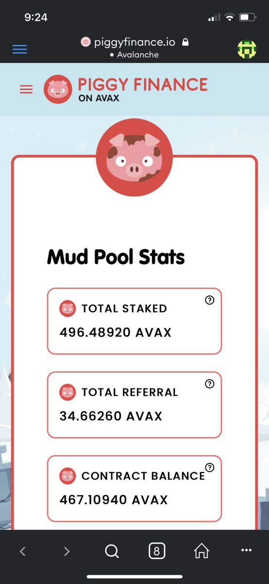 PyreSwap's tweet photo. Our mud pools are tossing mud everywhere!
-Over 34 AVAX in Referrals!
-Almost 500 AVAX earning 6% daily🔥
-10 Avax in earned ticket buy and burn $Piggy!
Come on stick those hooves in the mud! The temp is perfect!
#shacker #miner 🐷5 #cropsfarmer #pools #earn #passive https://t.co/wMZivhxdfj