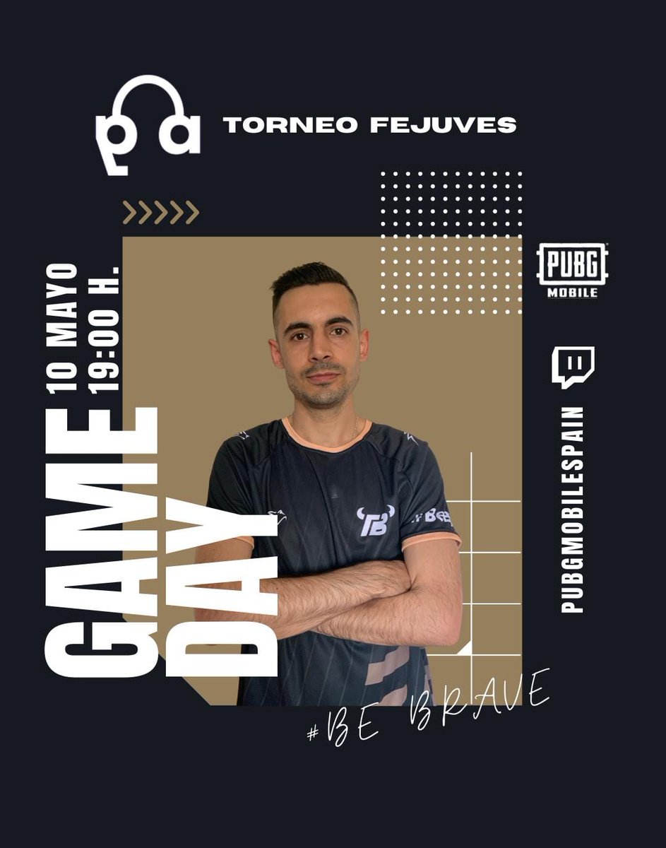 Team_Bravus's tweet photo. #PUBGM | ¡GAME DAY!

Hoy le damos caña, dar lo mejor de vosotros equipo! 🤘

🏆 | @Fejuves
📅 | 10/05
⏰ | 19:00 🇪🇸
📺 | https://t.co/crsaYDnzKq

#BeBrave 💛 https://t.co/KBCGHOAExq