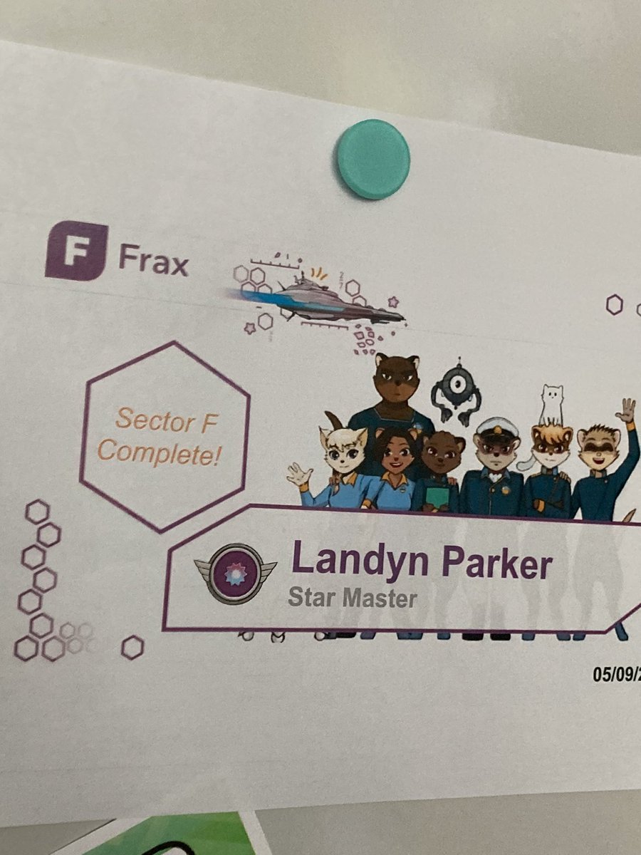 MrsNelson_34's tweet photo. Outstanding Mathematician!  Back in December he completed all of Reflex.  In a few short weeks he completed all of Frax!  Proud of you! #4thGrade #Reflex #Frax @WestyElemSchool https://t.co/y7PyGH7n9D