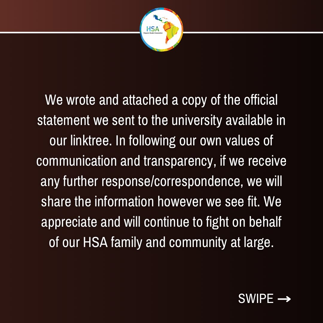 LSA_GMU's tweet photo. Our continued statement 

Additional resources/links are available in our Linktree and we will continue supporting and fighting for our comunidad. https://t.co/bjm0oevGDX