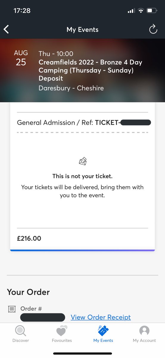 baileyfisher72's tweet photo. Selling 4 day Creamfields ticket bronze https://t.co/BlznHUIDGv