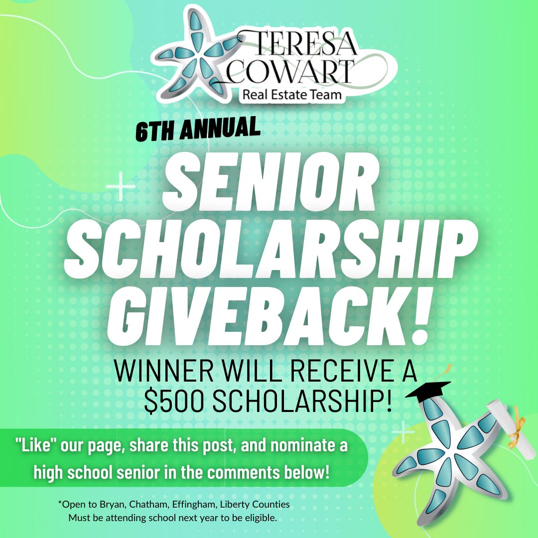 🎓It's time for our 6th Annual Senior Scholarship Give-Back!
Every year we award a Senior $500 towards their future. If you want to shout out and nominate your Senior to win please head over to our Facebook!